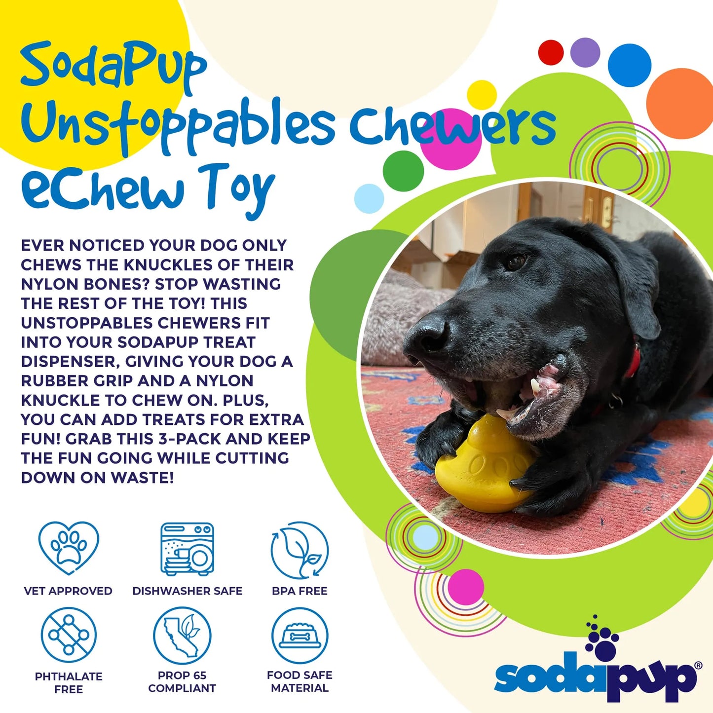 Unstoppables Chewers for SodaPup Rubber Treat Dispensers