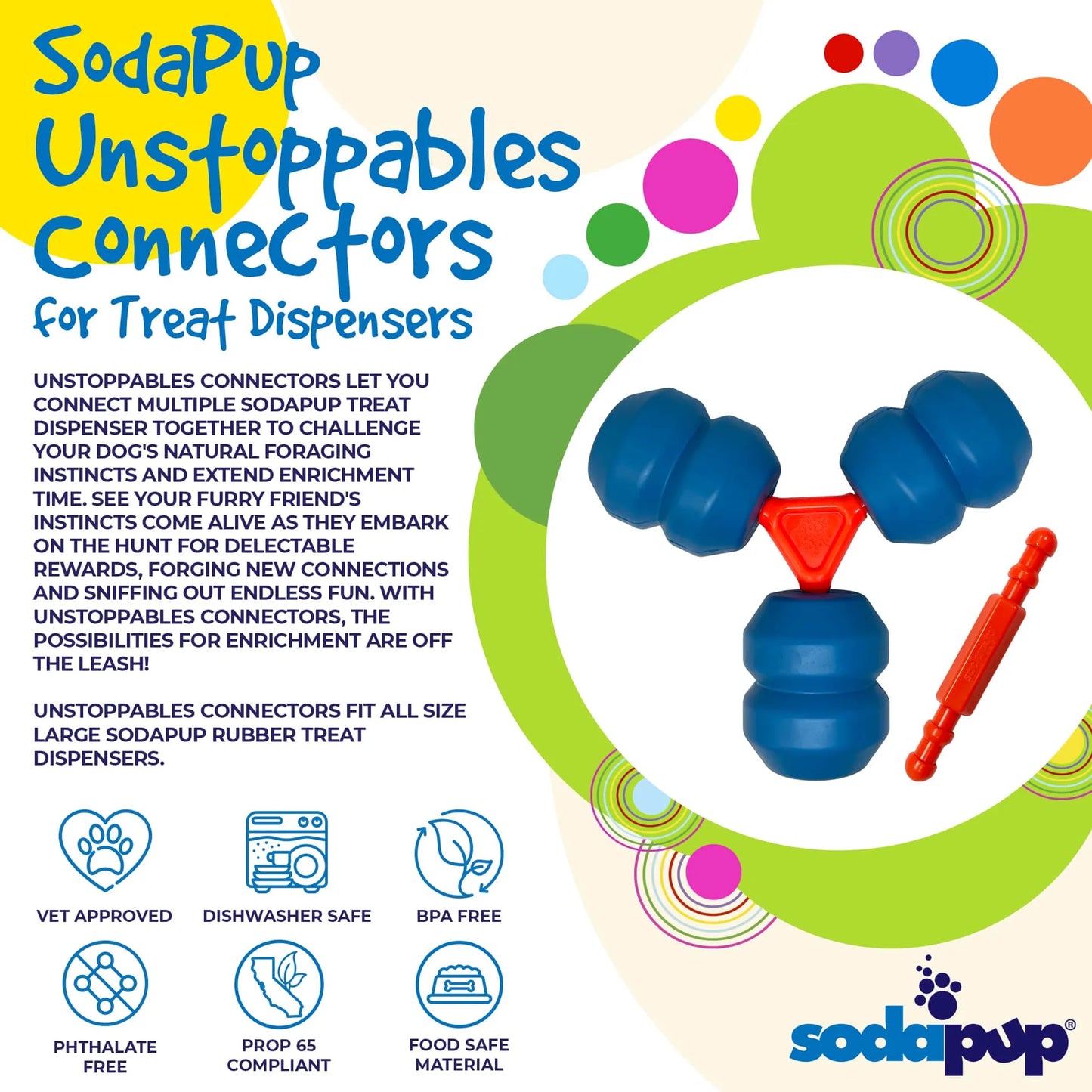 Unstoppables Connectors for SodaPup Rubber Treat Dispensers