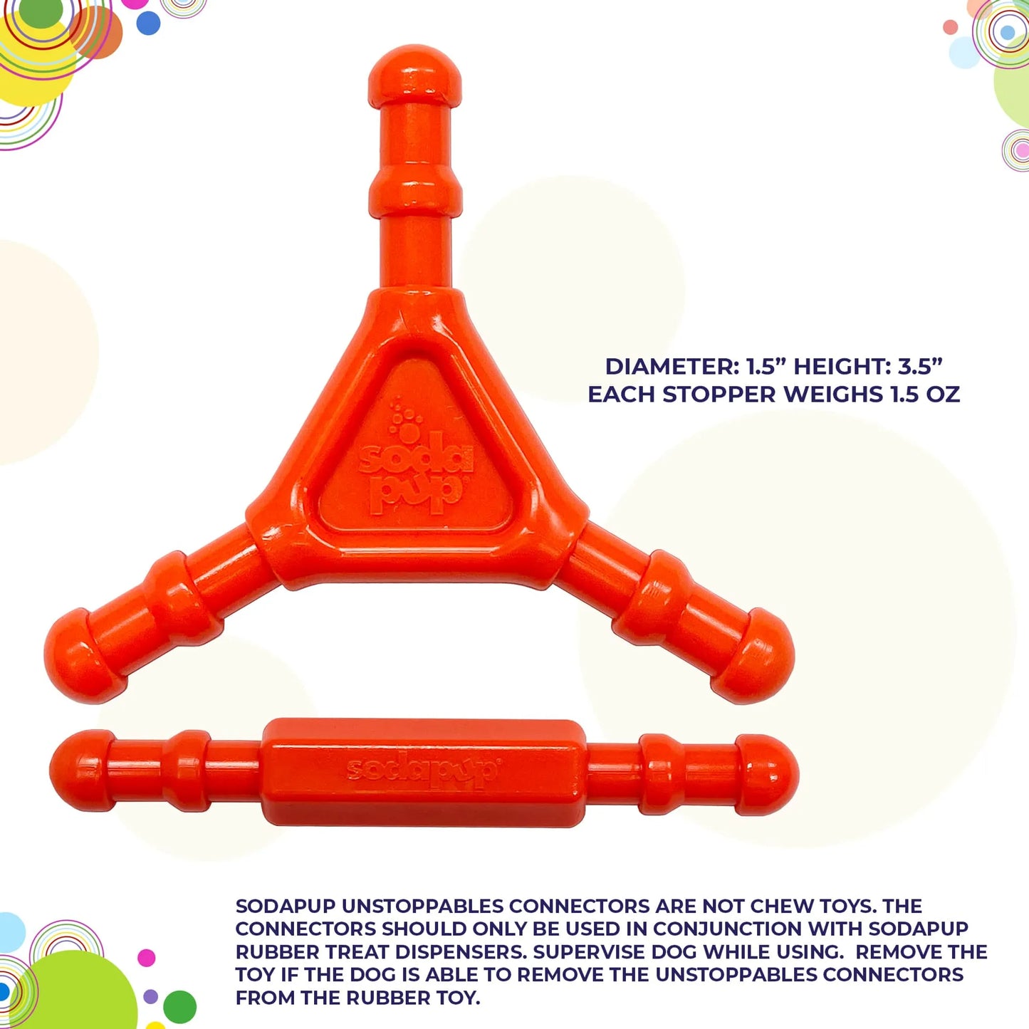 Unstoppables Connectors for SodaPup Rubber Treat Dispensers