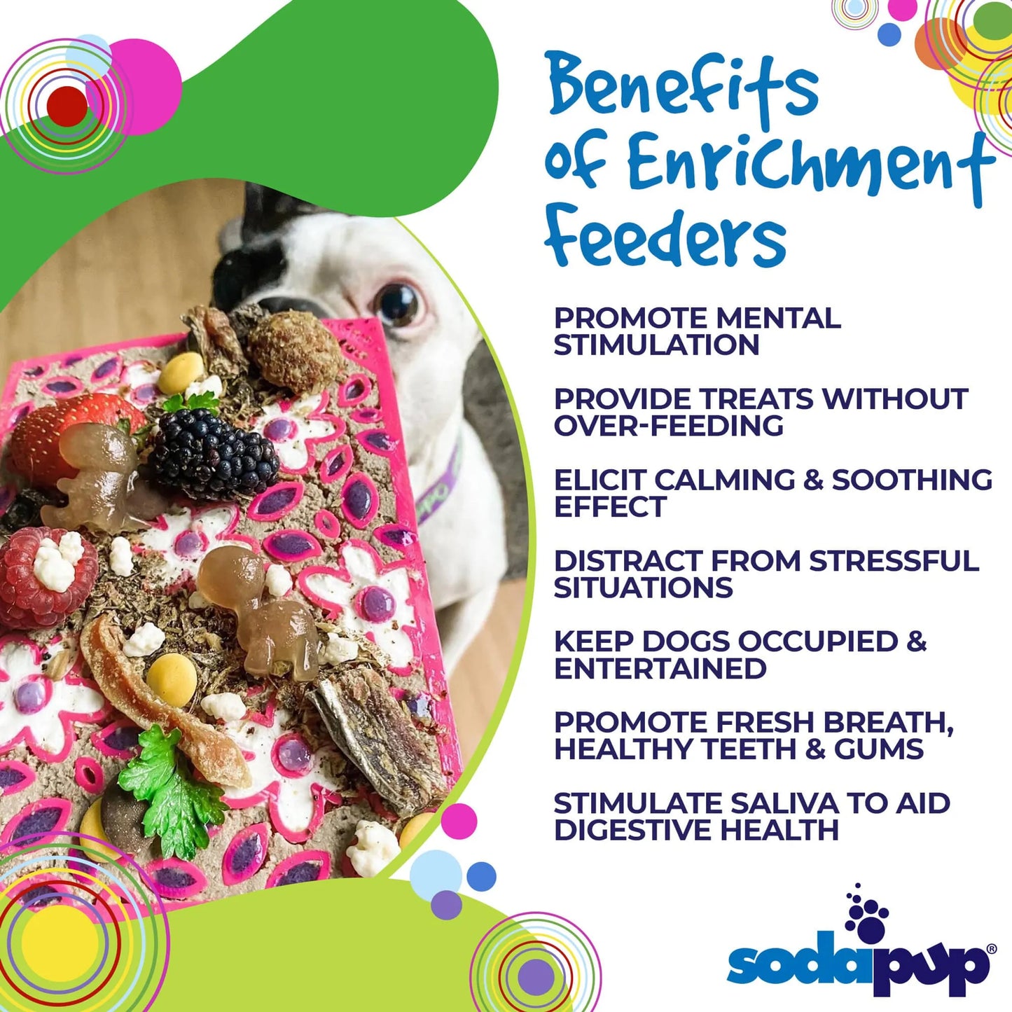 Flower Power emat - Enrichment Lick Mat for Dogs and Cats